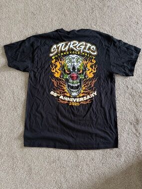 Sturgis Rally - 85th Anniversary 2025 Black Graphic Tee Brand New Large